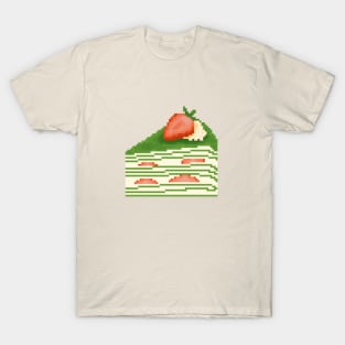 Matcha Strawberry Crepe cake T-Shirt